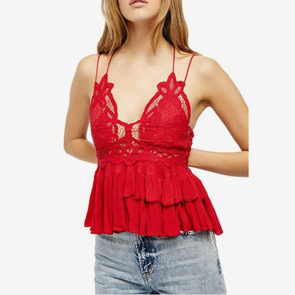 Free People Adella Cami | Red | Size l/g